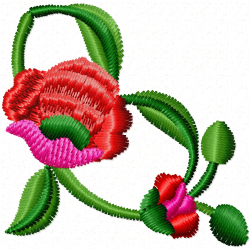 Flowers Embroidery Design 4 Flowers Embroidery Design 4